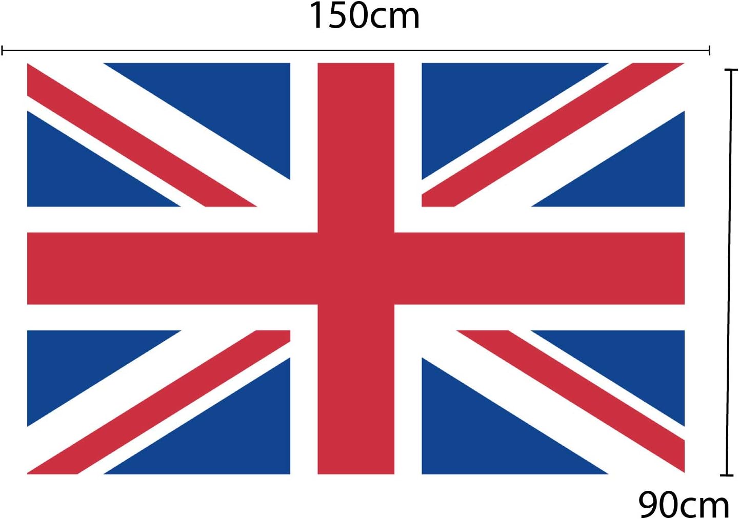 TRIXES Union Jack Flag Large Great Britain 5ft x 3ft British NEW, Perfect for Sporting Events Celebrations - Image 3