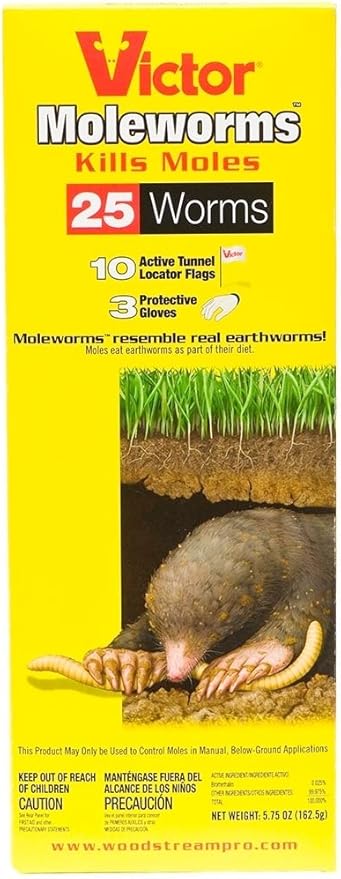Poison worms to kill moles Clearance