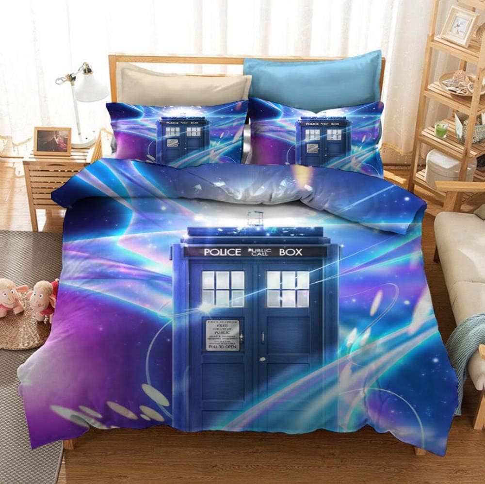 ZPYHJS Doctor Who 3D printing duvet cover bedding set, children adult