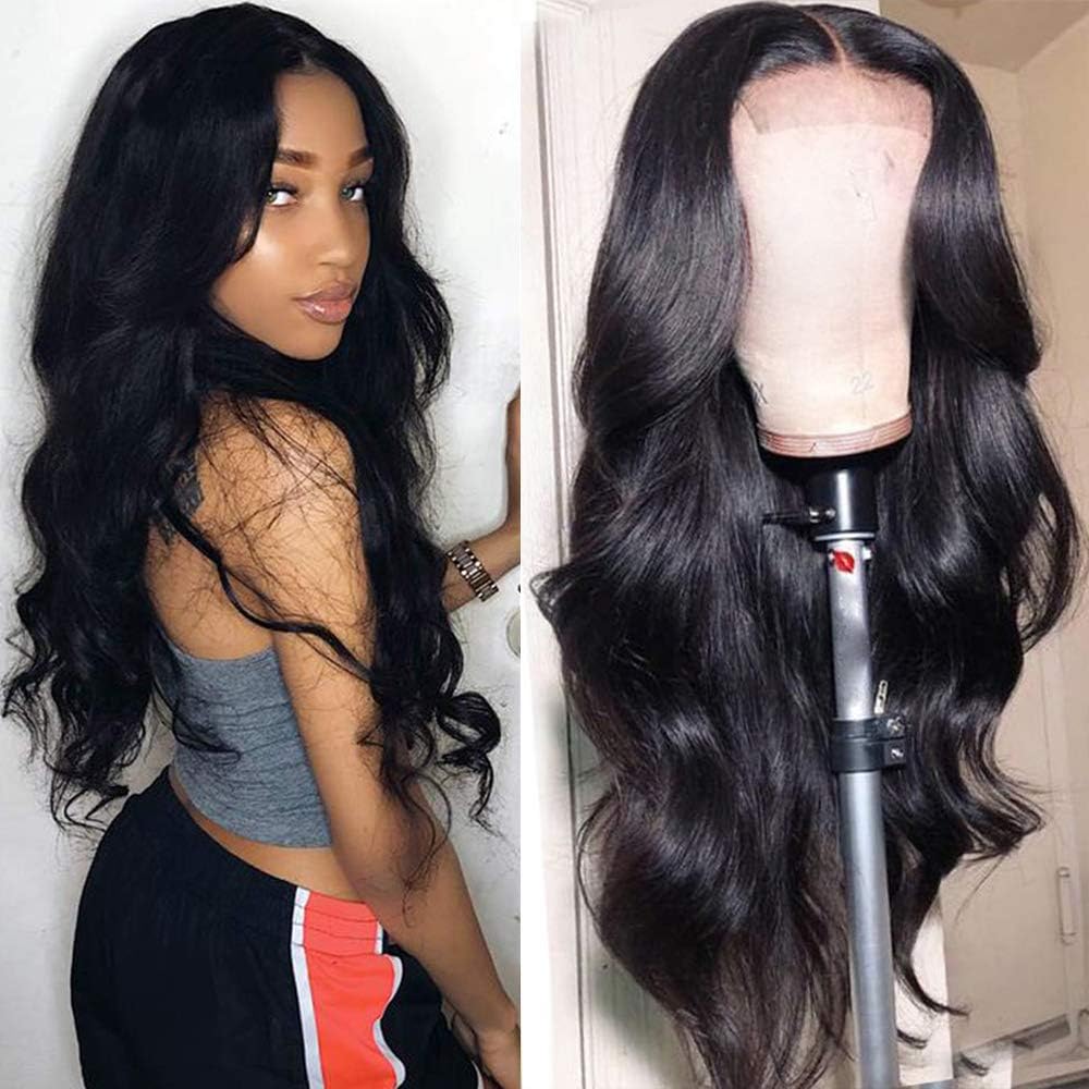 Short Bob Wigs Human Hair Lace Closure Wigs Brazilian Virgin Human Hair Straight Bob lace Front Wigs For Black Women Pre Plucked with Baby Hair Natural Black (10, 4x4 straight bob wig)