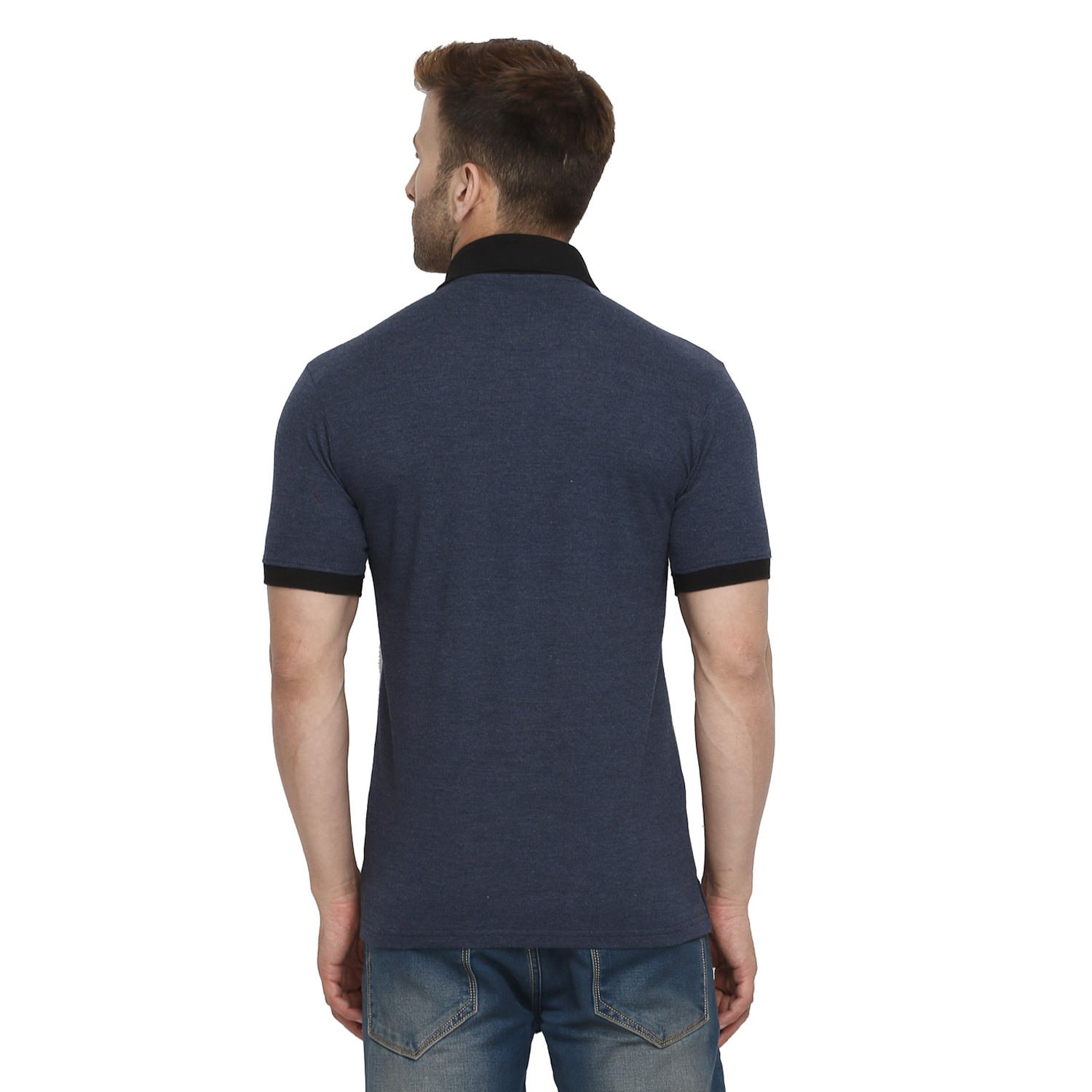 chkokko cotton contrast collar polo half sleeves t shirts for mens