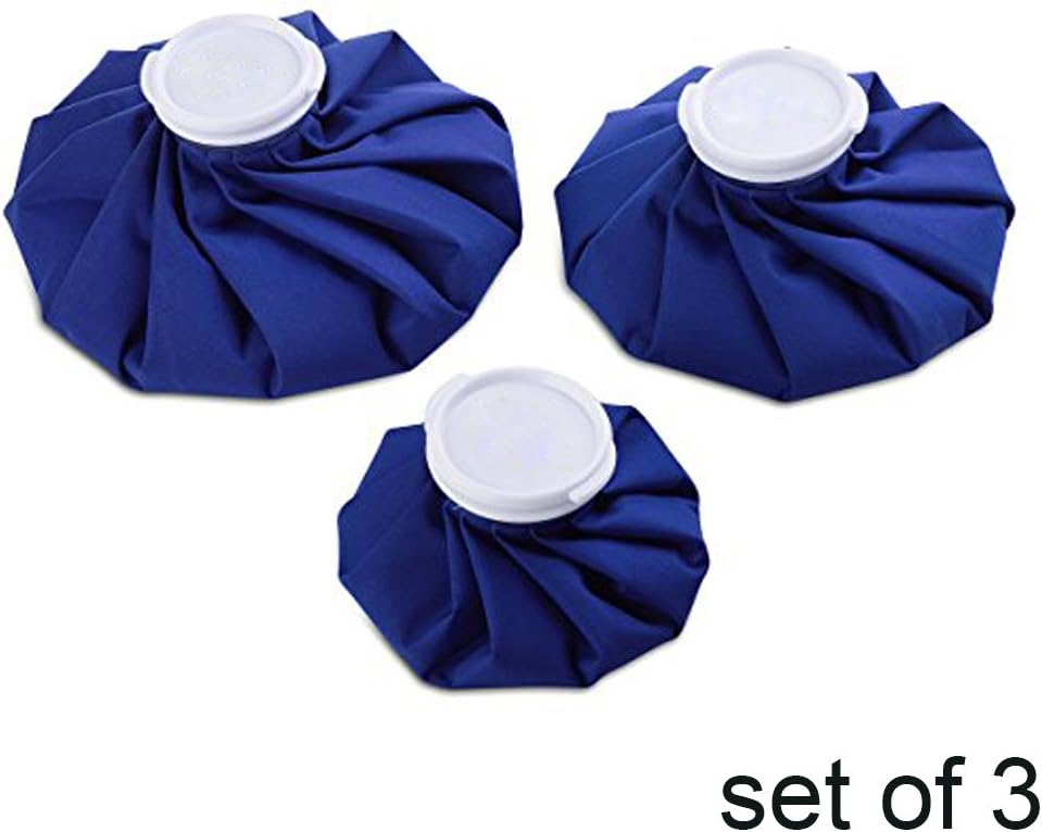 VECKLI Ice Bag Packs for Injuries - Reusable Cold Pack, Hot and Cold Therapy Relief from Pain, Fevers, Injuries, 3 Packs (6" 9" 11" )