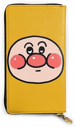 Amazon 本革ジッパー 長財布 それいけ アンパンマン 複数のクレジットカードスロット 財布 多層大容量ウォレット 両面印刷 男女兼用 メンズバッグ 財布