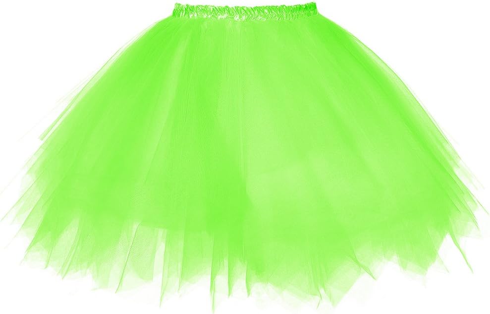 BairicaoVintage Petticoat Crinolines Tutu Ballet Bubble Short Skirts Tulle Dance Skirt Cheerleaders Costume
