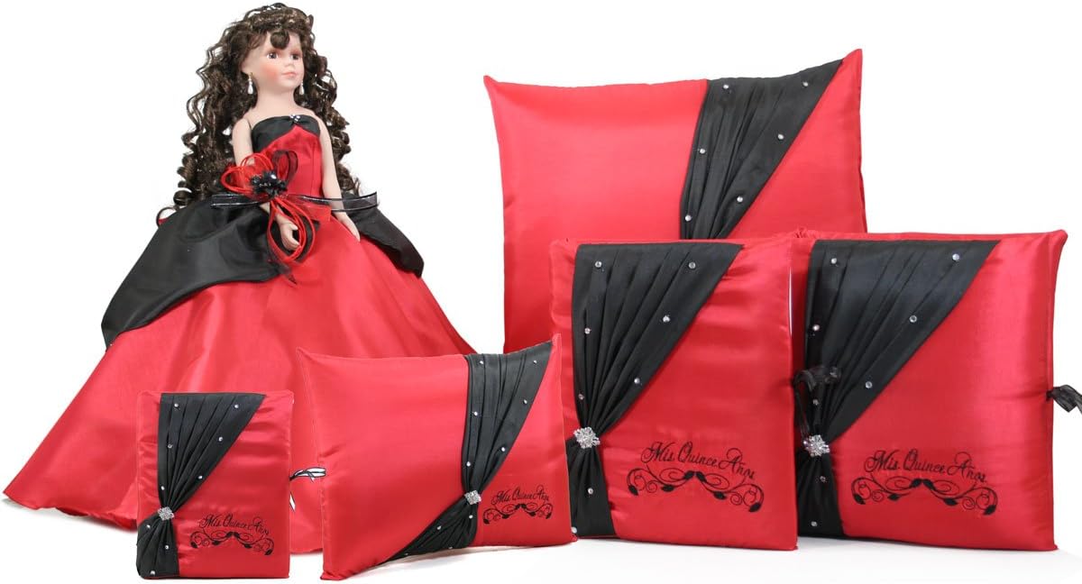 Quinceanera Birthday Doll with Photo Album Guest Book Bible Complete Set Q1027 (Add Arch to Doll + Spanish Bible)