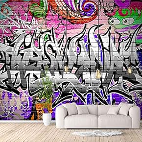 Wall Murals for Bedroom Banksy Street Art Collection Removable Wallpaper Peel and Stick Wall Stickers - 66x96 inches