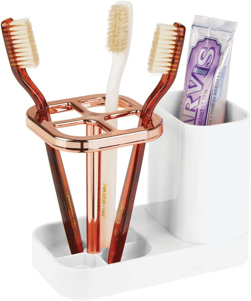 Ideal Porta Cepillo de Dientes con Vaso para Pasta Dental mDesign