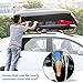 EDAL Car Doorstep Folding Ladder with Hook Easy to Access the Rooftop U Shaped Doorstep with Safety Hammer Function Vehicle Folding Car Door Steps for JEEP, SUV, TRUCK