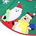 Ohuhu Santa and Reindeer Christmas Tree Skirt, 36-Inch, Green