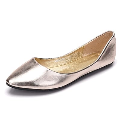 Amazon Com Rseobl Gold Silver Platform Loafers Slip On Ballet