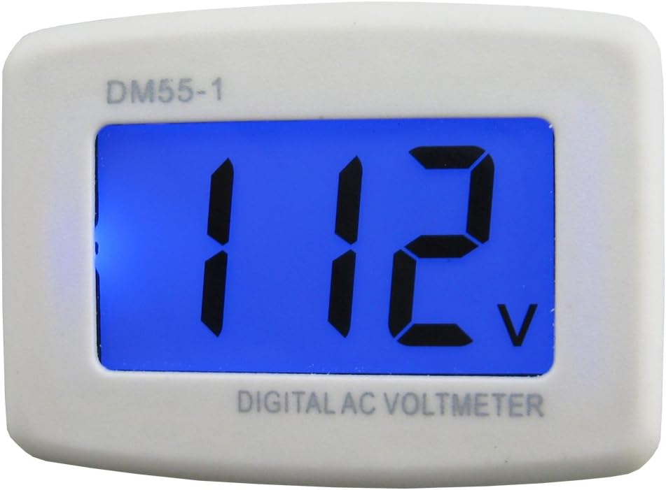 Yeeco AC 80-199V Wall Flat US Plug LCD Digital Voltmeter Volt Panel Meter Voltage Tester Gauge 110V Voltage Measuring Monitor volt Monitoring Measure Measurement Household voltage tester