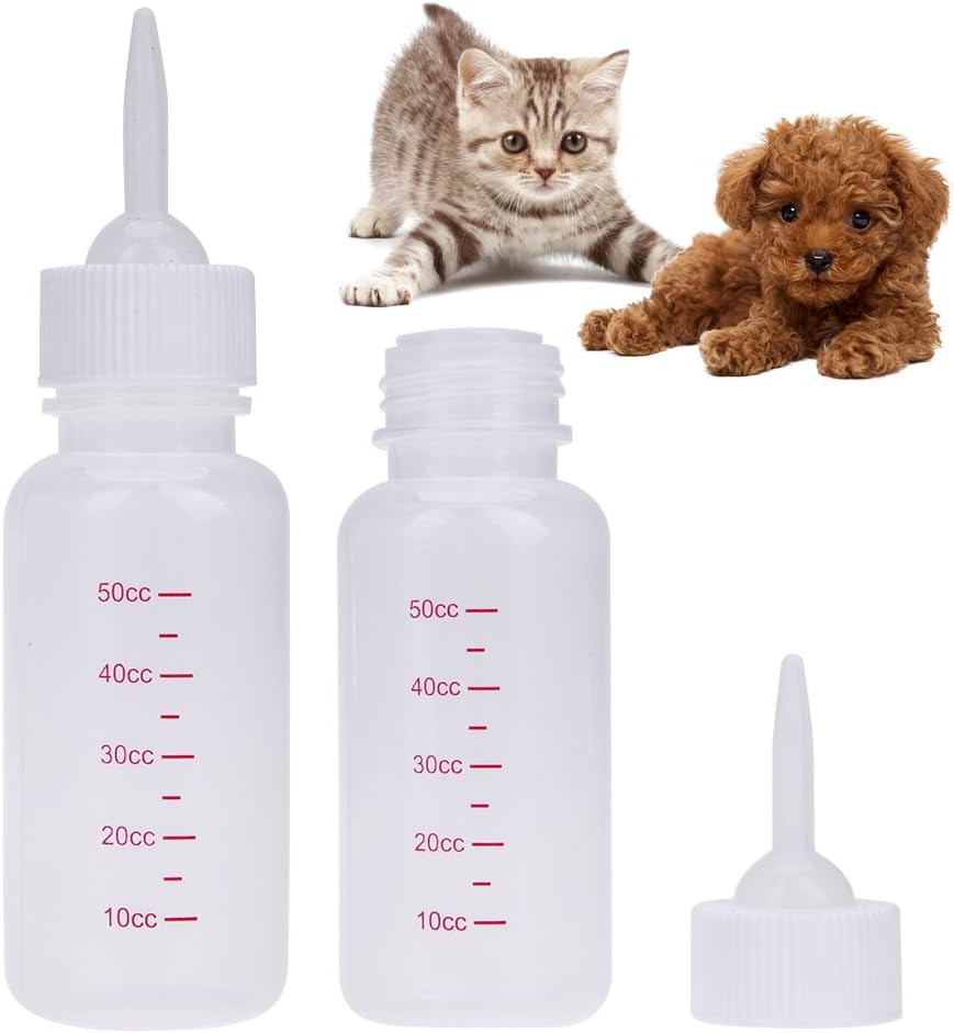Buildent(TM) Pet Feeding Bottle 50ml Puppy Kitten Nursing Milk Bottle for Small