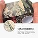 OUTERDO 6 Rolls 14.8x0.16ft Military Camouflage Tape Camo Wrap Outdoor Self-adhesive Protective Camo Form Non-woven Fabric Camo Stretch Bandage for Hunting Gun,Firearms,Knives,Flashlight,Woodland Camo