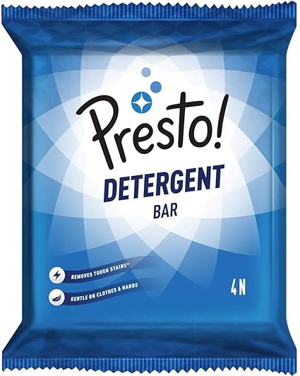 Amazon Brand-Presto! Laundry Detergent Bar-200 g (Pack of 4)