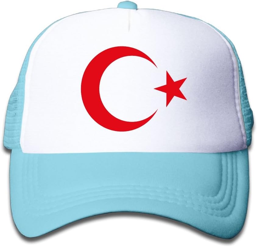 Rhfjgk Ldjg Mesh Baseball Cap Sun Hats Kids Cap Turkey Turkish Flag Adjustable Boy Girl