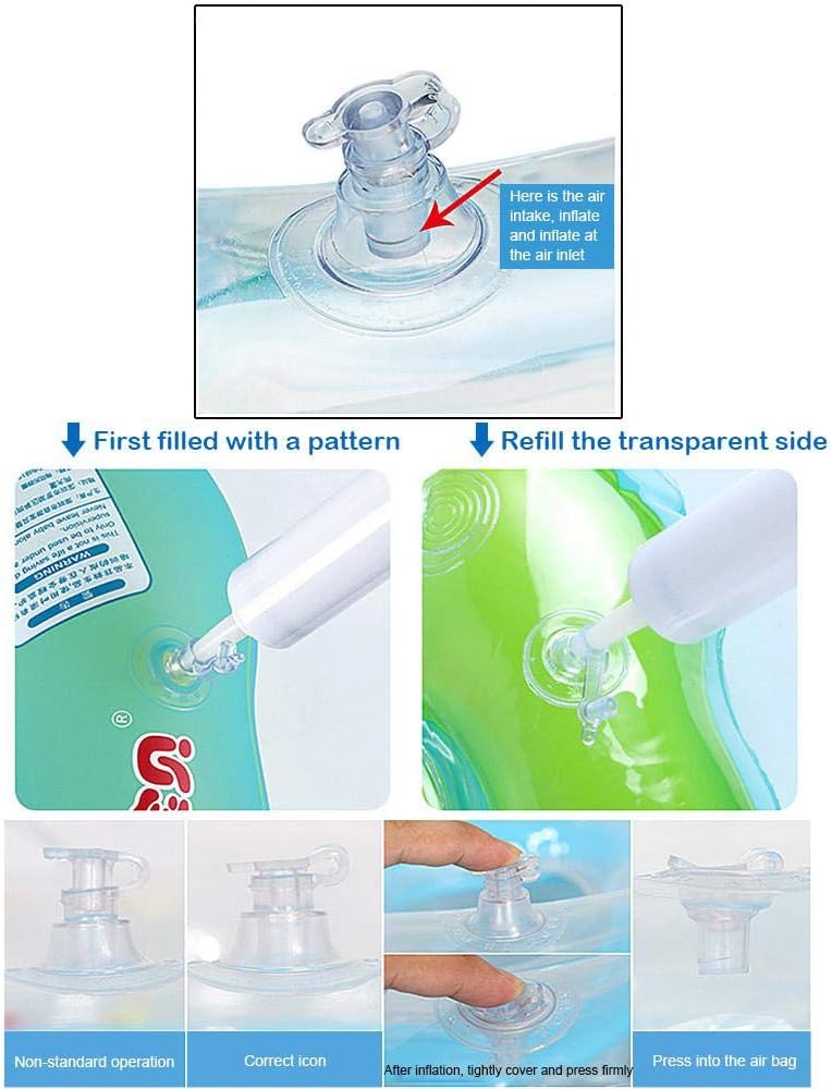 Volwco Bebe Siege De Piscine Avec Gonfleur Bouee Bebe Flotteur Bateau Bague De Natation Flottante Pour Bebe Et Enfant Aide A La Nage 6 30mois Jeux De Plein Air Et Sports Jeux D Eau Et