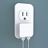 Nekmit 4.8A 24W Thin Flat Dual USB Wall Charger with Smart IC Technology, Portable Travel Adapter for iPad Pro, iPhone 11/ Pro/Max/XS/Max/XR/X, Pixel, Galaxy and More