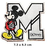 Mickey Mouse Letter M patch Iron on Logo Vest Jacket cap Hoodie Backpack Patch Iron On/sew on patch