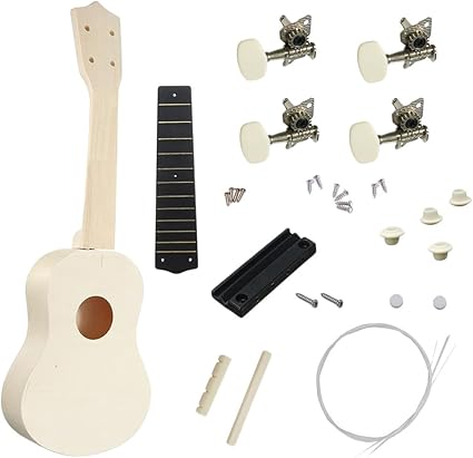 Amazon 21インチ バスウッド ソプラノウクレレ Diy 手作り ハワイギター アセンブリセット ウクレレ 楽器