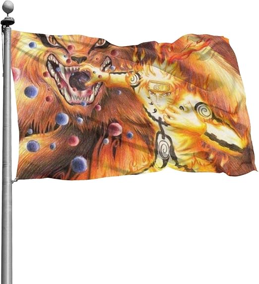 Naruto Flags Anti UV Fading Decorative House Outdoor Seasonal and Holiday Yard Flag Banner 4 X 6