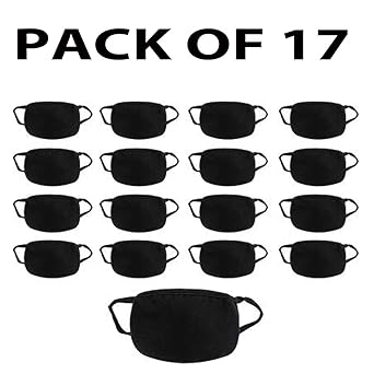 Bersache Cn95-1 Black Mouth Nose Cover Mask(pack of 17)