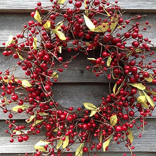 Flora Decor Mixed Berry Wreath 22" - Red