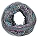 Women's Festival Bliss Infinity Scarf, Multicolor Boho Chic Shawl (Bejeweled Black)