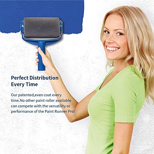 6 Pcs/Set Paint Roller Runner Brush Handle Tool,Flocked Edger Room Wall Printing for Home Office Room Multifunction Roller Paint Brush in Just Minutes - Thumbnail 2