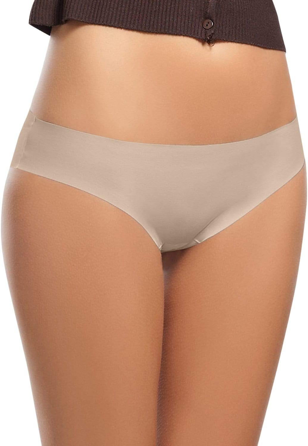 Leonisa Seamless Brazilian Panties for Women - No Show Thong Underwear