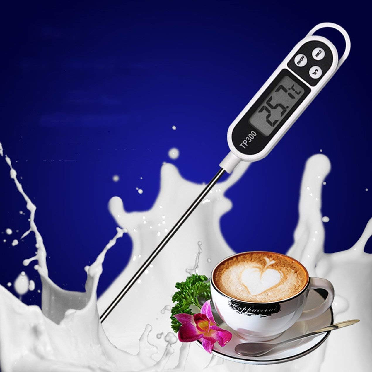 Household thermometer,Digital Food Thermometer TP300 Milk Meat Turkey Cooking Tool Pen-type Structure Food Probe For Kitchen Barbecue