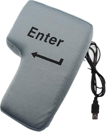 Amazon Big Enter 巨大 エンターキーパソコンusb プレゼント おもしろグッズ グレー おもちゃ雑貨 おもちゃ