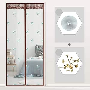 YxnGu - Mosquitera para puerta, mosquitera magnética, ideal para puerta