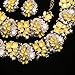 Holylove 7 Colors Crystal Vintage Statement Necklace Earrings (Yellow-8041BE yellow set)