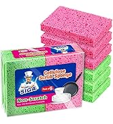 MR.SIGA Scrub Sponges, Non-Scratch Sponges for Dishes, Kitchen Dish Scrubber, 12 Pack