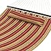 Best Choice Products Quilted Double Hammock w/ Detachable Pillow, Spreader Bar - Burgundy and Tan Stripe