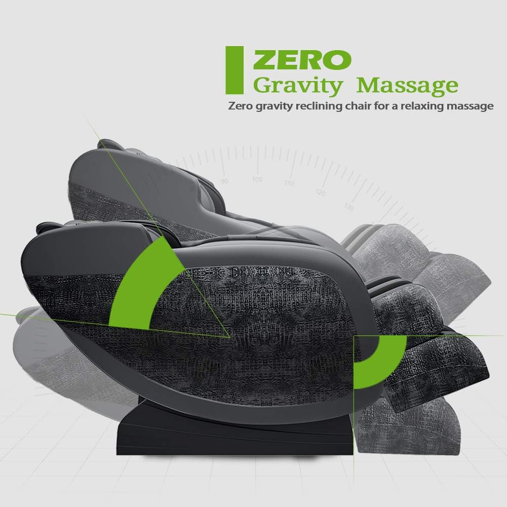 Real Relax Massage Chair,S-Track, Yoga Stretching, Zero Gravity Electric Massage，black: Furniture & Decor