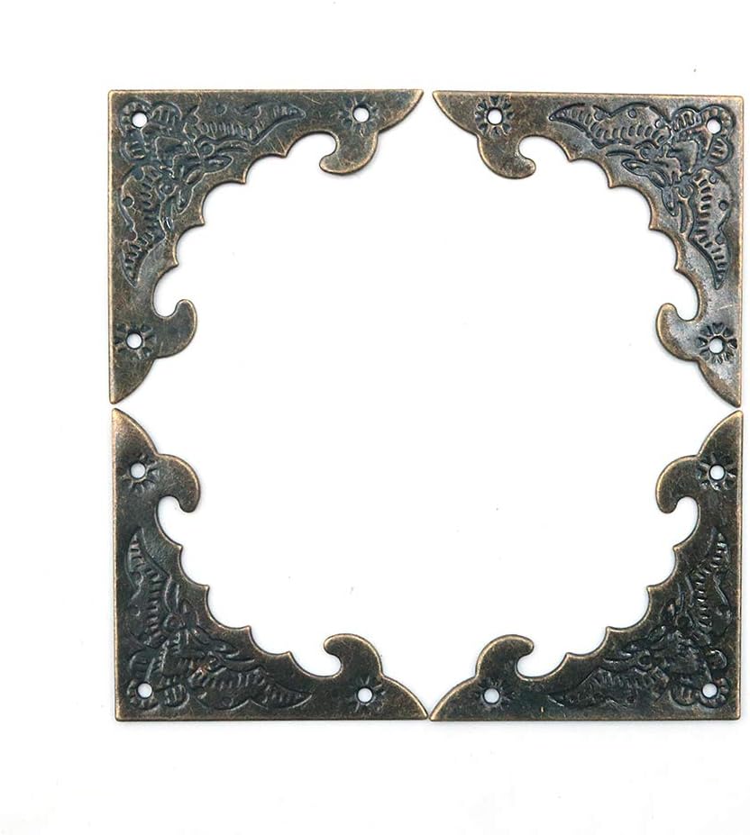 Namvo 50pcs Antique Style Corner Protectors 40mm Bronze Alloy Wooden Box Furniture Table Guards Desk Edge Decorative Triangle (Bronze) - Image 5