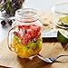 Tosnail 15 Oz. Mason Jar Mugs with Handle, Tin Lid and Plastic Straws - Old Fashion Drinking Glasses - Pack of 4