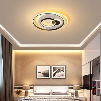 Led Plafonnier Ronde Noir Et Blanc Luminaire Bureau Salon Maison Lampe De Plafond Chambre A Coucher Cuisine Eclairage Salon Table Salle A Manger Bureau Couloir Balcon 3000k Blanc Chaud O55 7cm Amazon Fr Luminaires Et Eclairage