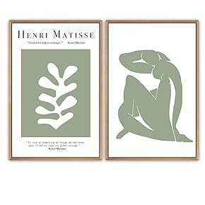 SIGNWIN Framed Wall Art Print Set Plant with...