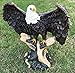 Large Wings of Glory Perching Grand Bald Eagle On Tree Branch Statue Home Decor Figurine American for Lawyers Government Civil Servants Military Personels