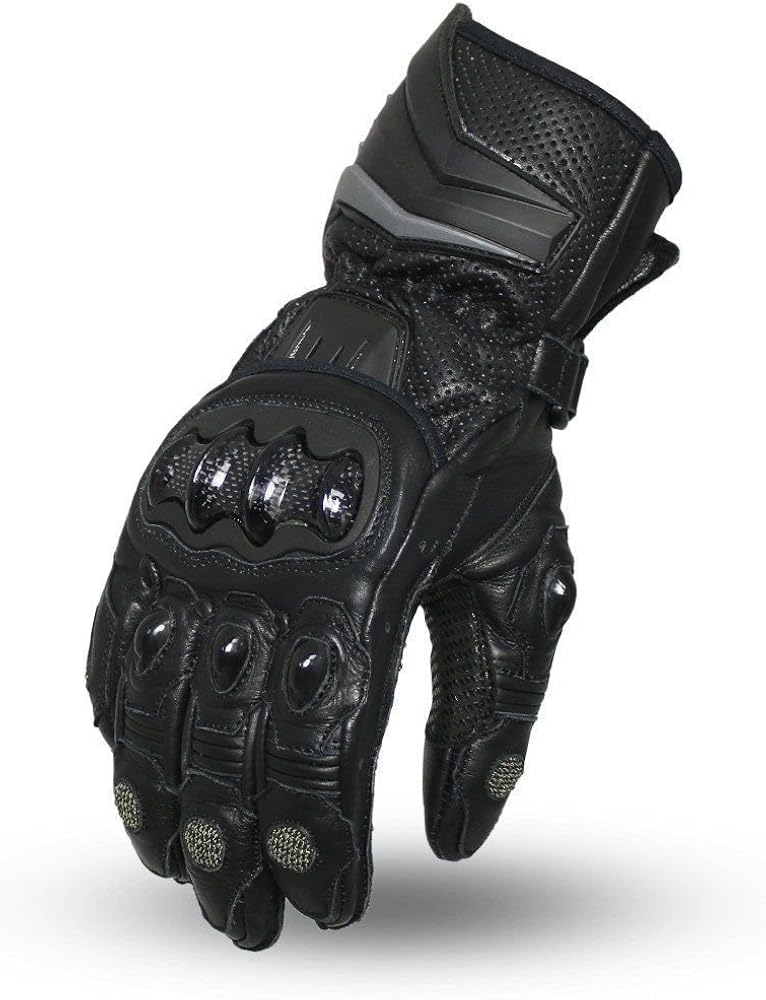 Mens Motorcycle Hard leather gloves New Waterproof soft