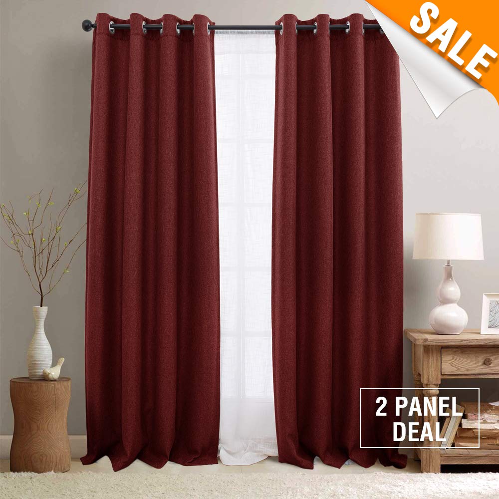 Best dark burgundy curtains for living room