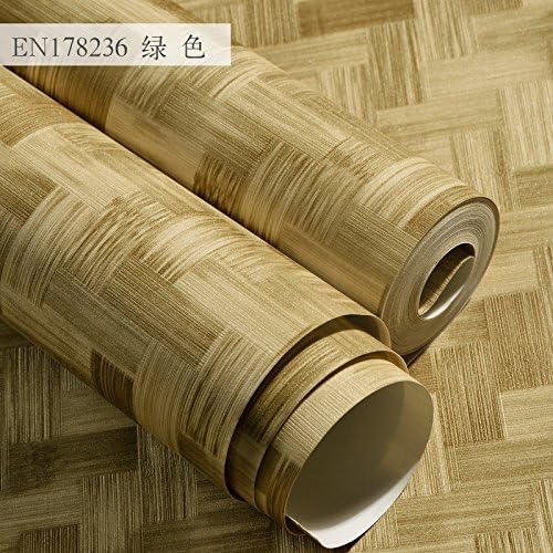 Wapea Straw Wallpaper Bamboo Pattern Background Plain Folk Style Bedroom Living Room Wallpaper Green