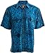 Johari West Men's Button-Down Short Sleeve Shirt, Geometric Forest (Sky, X-Large)