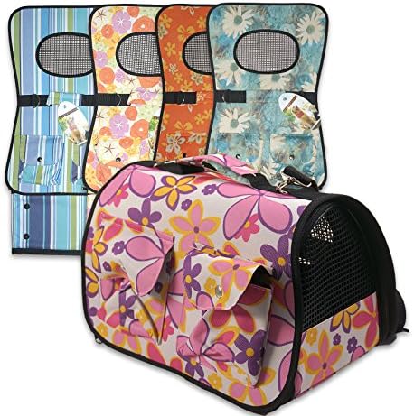 Easy-Store Folding Pet Carrier for Small Pets - Style May Vary