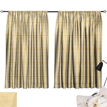 Amazon Com Tankcsard Beaded Curtain Vintage Yellow Gingham