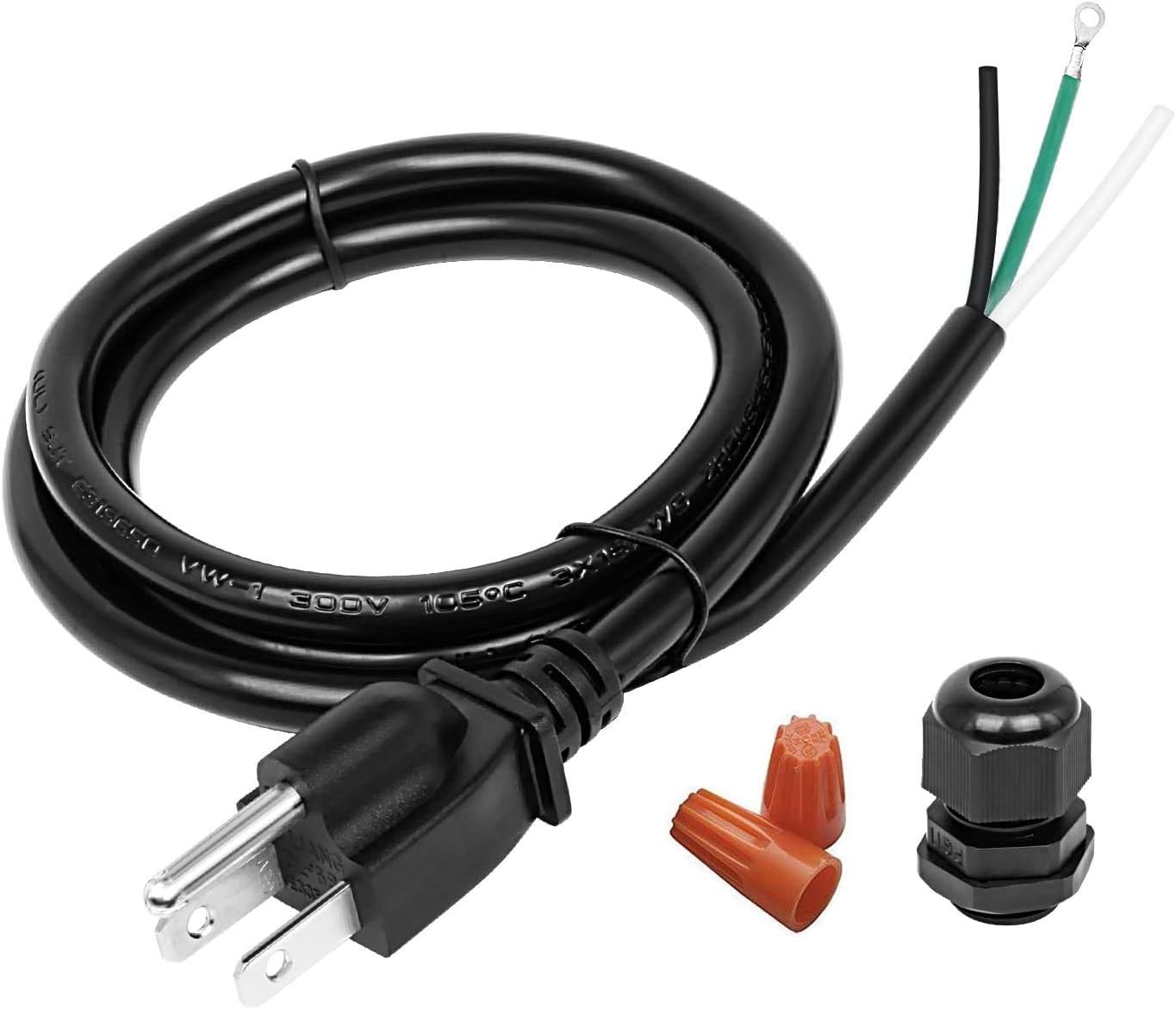 Simplux 3 ft Disposal Power Cord Kit, Black Home Audio