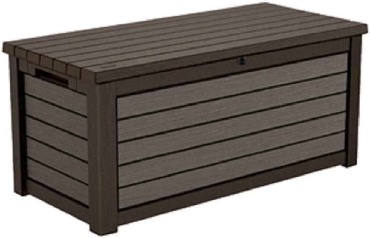 165 Gallon Weather Resistant Resin Deck Storage Container Box Outdoor Patio Garden Furniture Brown Amazon Ca Tools Home Improvement