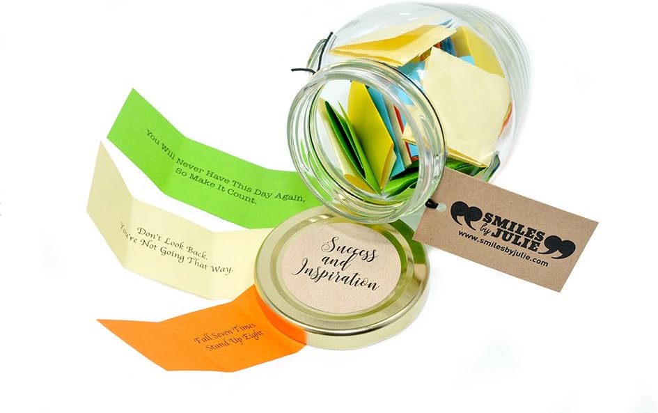 Smiles by Julie - Success and Inspiration Quotations in a Jar. A Thoughtful and Motivational Quote for Every Day of the Month. Ideal Gift for Inspiration and Encouragement. Comes in its own Gift Box.: Home & Kitchen